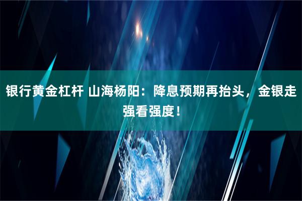 银行黄金杠杆 山海杨阳：降息预期再抬头，金银走强看强度！